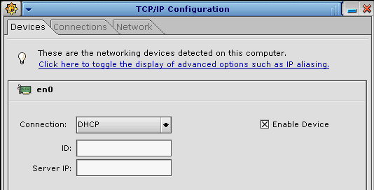 Network configuration